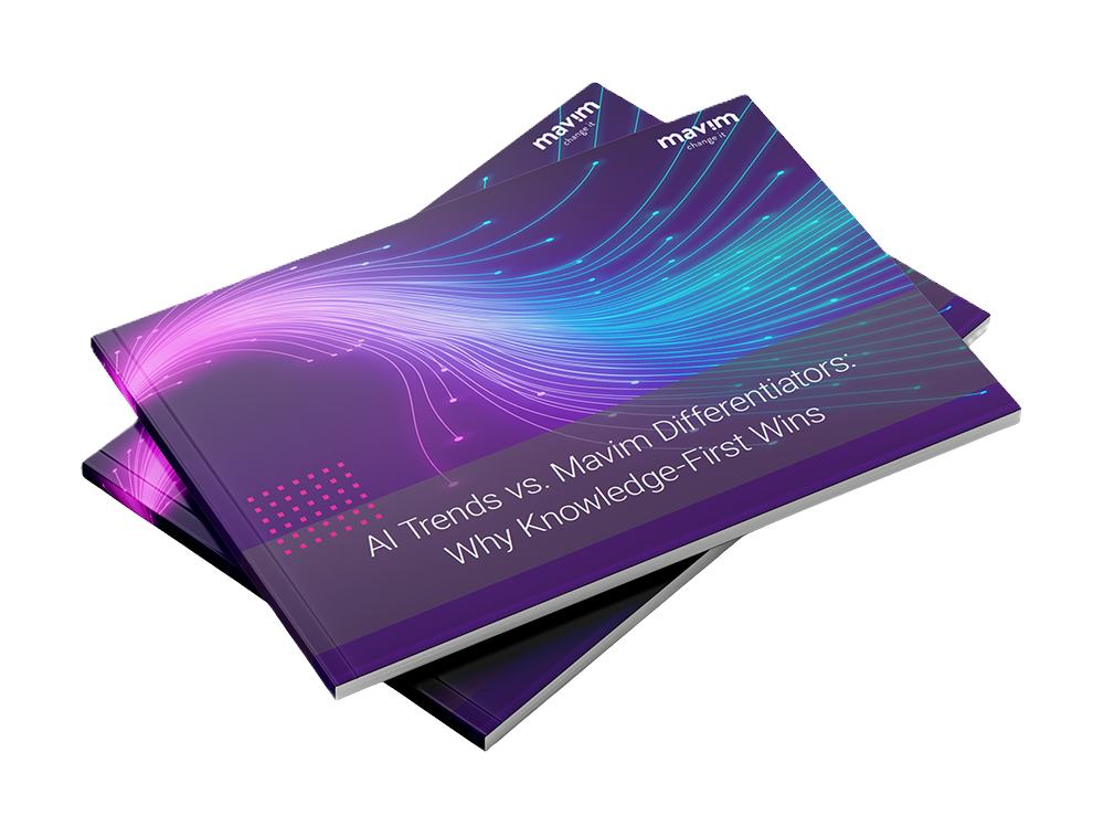 eBook Cover: AI Trends vs. Mavim Differentiators